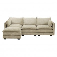 كنبة زاوية مودرن قماش كوفي 