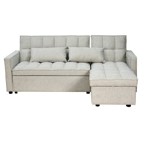 كنبة زاوية قماش مودرن بيج كنبة زاوية قماش مودرن بيج