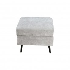 كنبة مودرن 3 مقاعد قماش مع صندوق تخزين رمادي