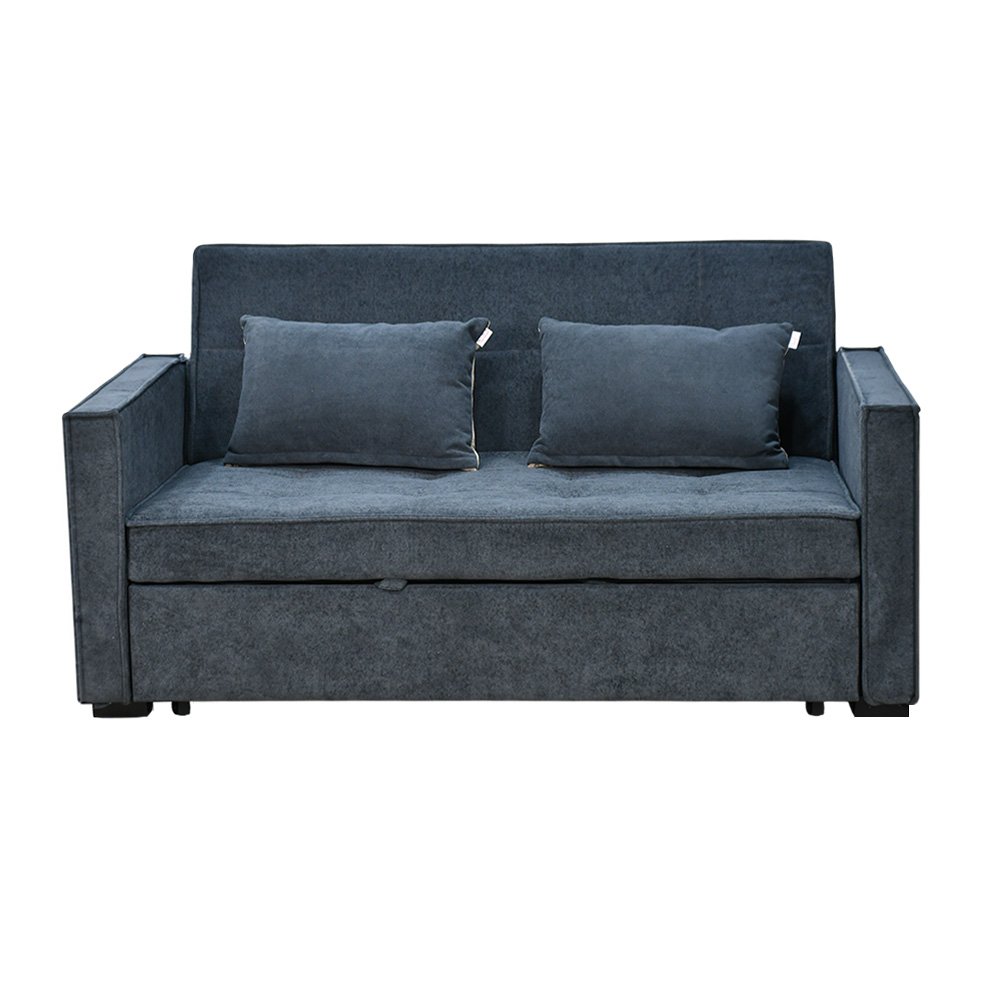 كنبة مفرد مودرن قابلة للتعديل الي سرير رمادي غامق 