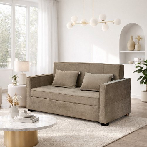 كنبة مفرد مودرن قابلة للتعديل الي سرير كوفي 