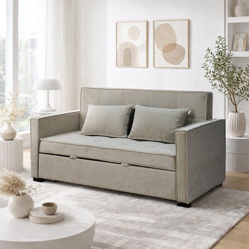 كنبة مفرد مودرن قابلة للتعديل الي سرير كافيه 