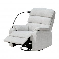 كرسي استرخاء فاخر هزار دوار بحامل جوال أوف وايت