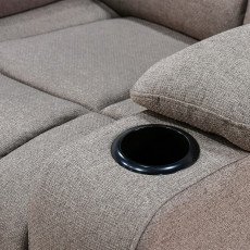 كرسي استرخاء هزاز دوار قماشي مودرن بني