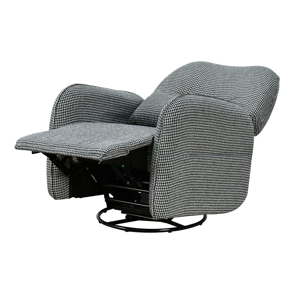 كرسي استرخاء فخم هزاز دوار قماشي مودرن