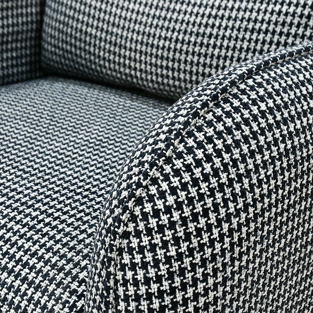 كرسي استرخاء فخم هزاز دوار قماشي مودرن