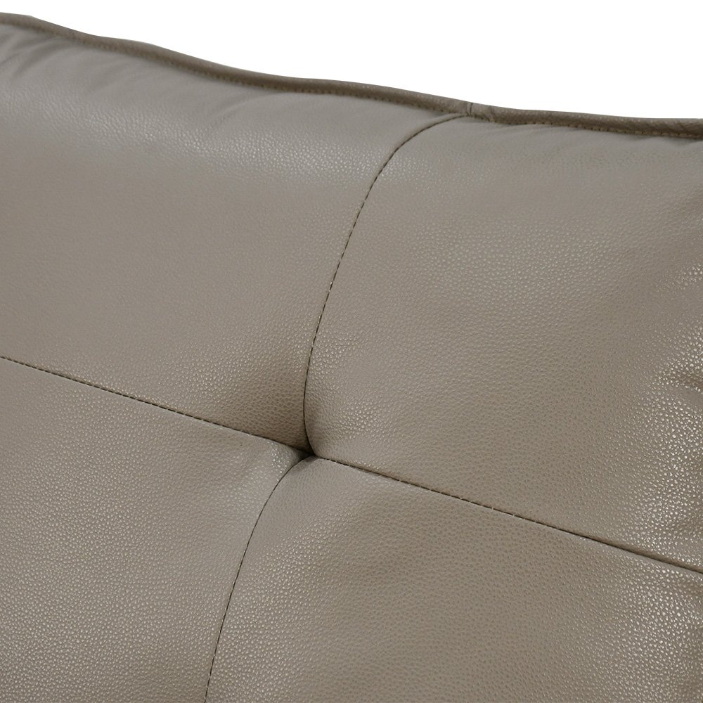 كرسي استرخاء فخم هزار دوار جلد بتصميم عصري بني