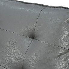 كرسي استرخاء فخم هزار دوار جلد بتصميم عصري رمادي