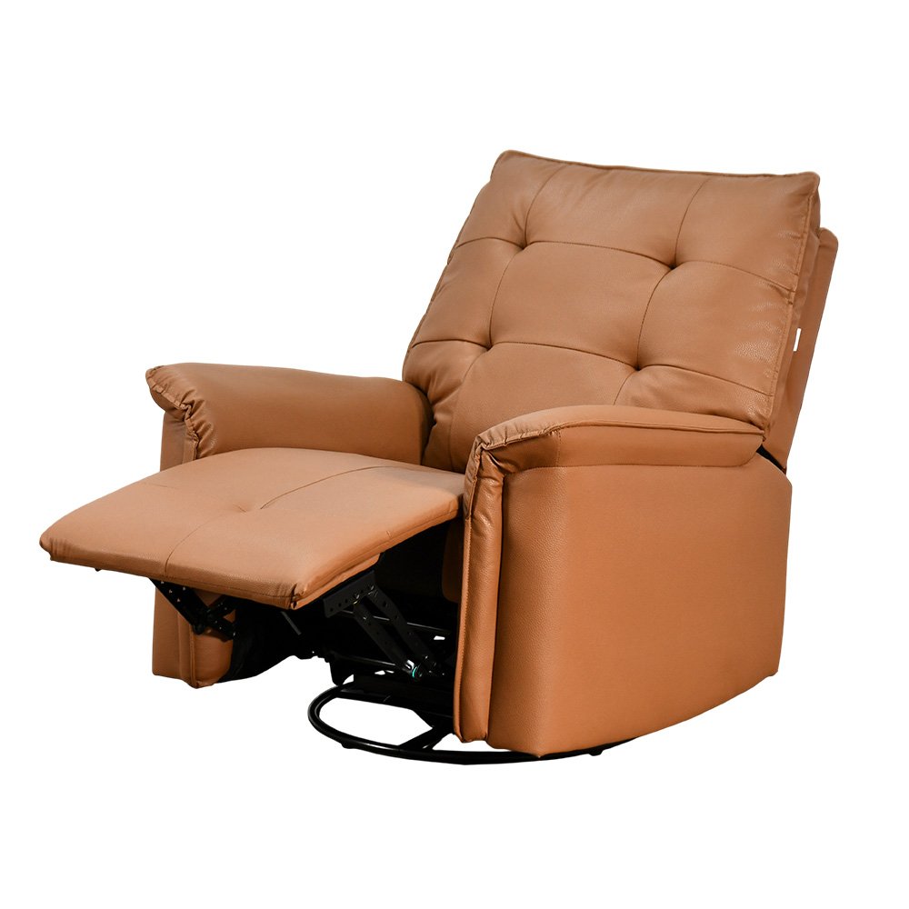 كرسي استرخاء فخم هزار دوار جلد بتصميم عصري جملي