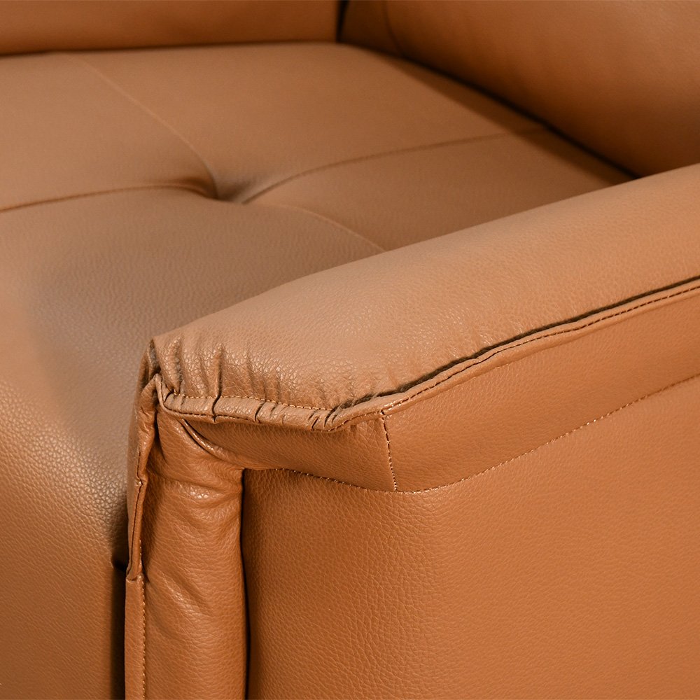 كرسي استرخاء فخم هزار دوار جلد بتصميم عصري جملي