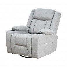 كرسي استرخاء فاخر هزاز دوار بتصميم مودرن رمادي