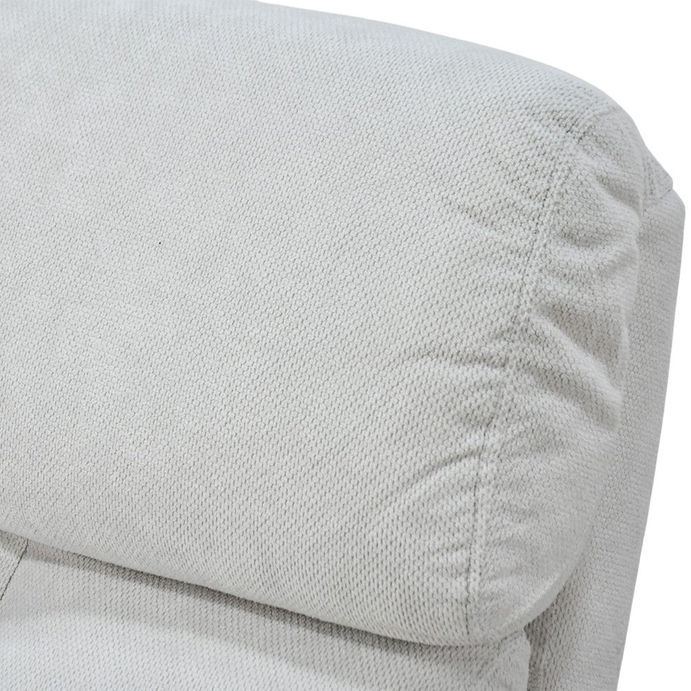 كرسي استرخاء هزاز فخم قماشي بيهكل معدني رمادي فاتح 