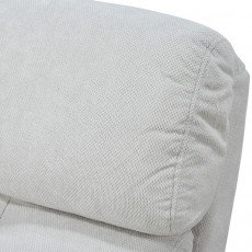 كرسي استرخاء هزاز فخم قماشي بيهكل معدني رمادي فاتح 