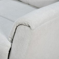 كرسي استرخاء هزاز فخم قماشي بيهكل معدني رمادي فاتح 