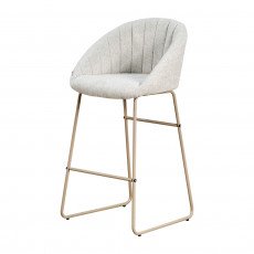 كرسي بار عصري قماش بقاعدة معدنية بيج كرسي بار عصري قماش بقاعدة معدنية بيج