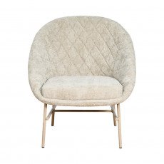 كرسي مفرد مودرن قماشي بقاعدة معدنية بيج كرسي مفرد مودرن قماشي بقاعدة معدنية بيج