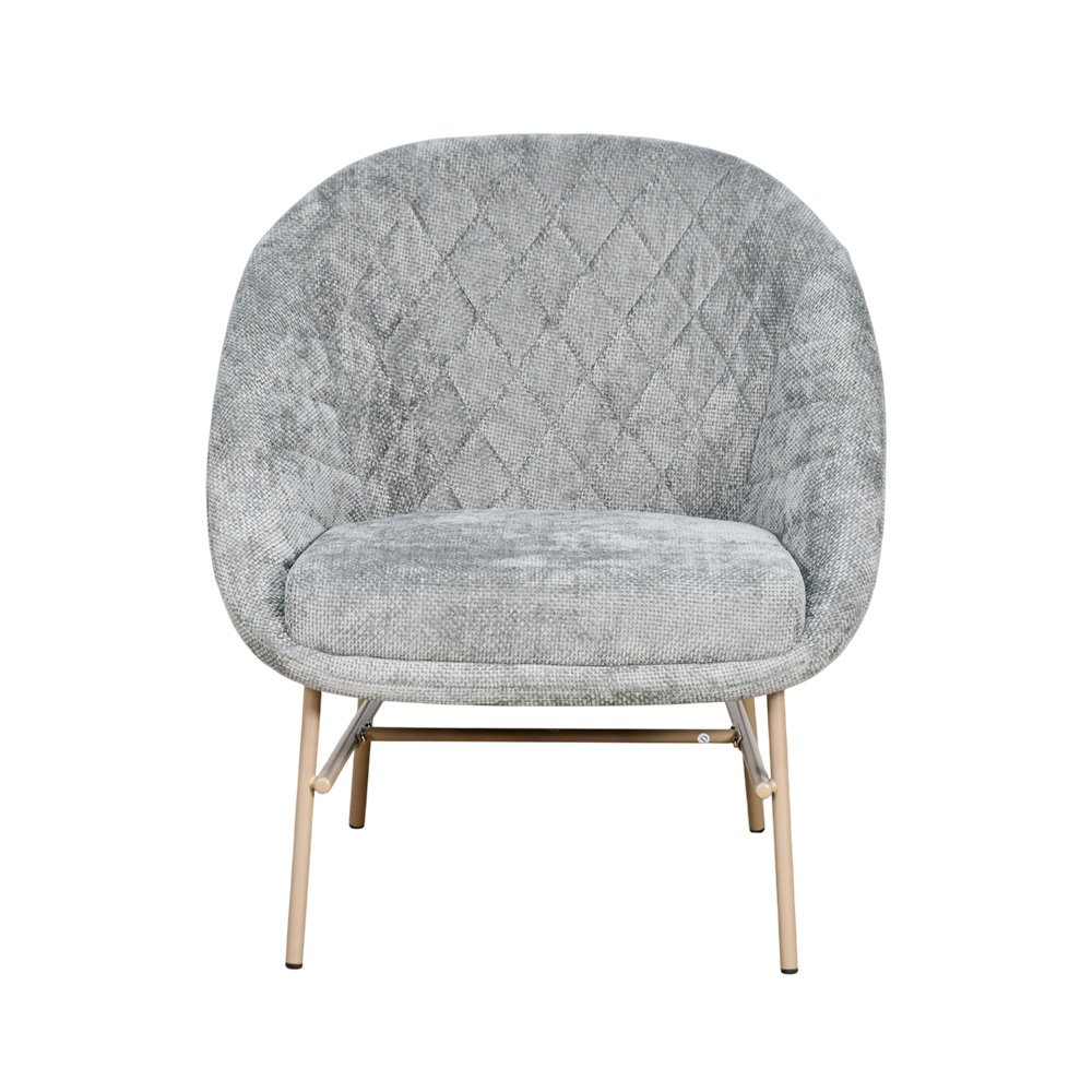 كرسي مفرد مودرن قماشي بقاعدة معدنية رمادي كرسي مفرد مودرن قماشي بقاعدة معدنية رمادي