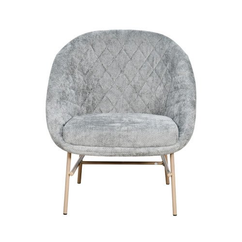 كرسي مفرد مودرن قماشي بقاعدة معدنية رمادي كرسي مفرد مودرن قماشي بقاعدة معدنية رمادي