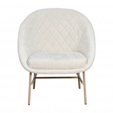 كرسي مفرد مودرن قماشي بقاعدة معدنية أوف وايت كرسي مفرد مودرن قماشي بقاعدة معدنية أوف وايت