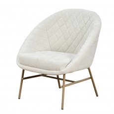 كرسي مفرد مودرن قماشي بقاعدة معدنية أوف وايت كرسي مفرد مودرن قماشي بقاعدة معدنية أوف وايت