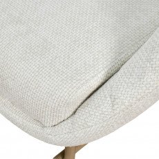 كرسي مفرد مودرن قماشي بقاعدة معدنية أوف وايت كرسي مفرد مودرن قماشي بقاعدة معدنية أوف وايت