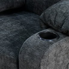 كرسي استرخاء فخم هزاز دوار مع حامل جوال أسود كرسي استرخاء فخم هزاز دوار مع حامل جوال أسود