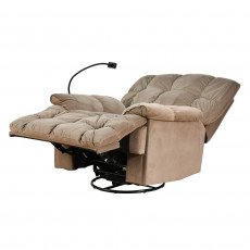 كرسي استرخاء فخم هزاز دوار بحامل جوال بني كرسي استرخاء فخم هزاز دوار بحامل جوال بني