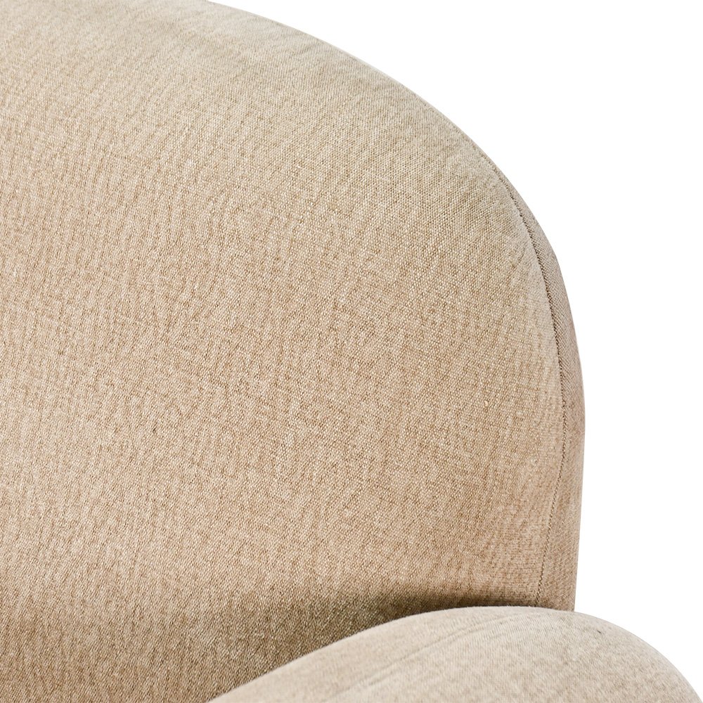 كرسي فخم مودرن بهيكل خشبي كاكي