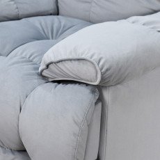 كرسي استرخاء فخم هزاز دوار بحامل جوال رمادي 