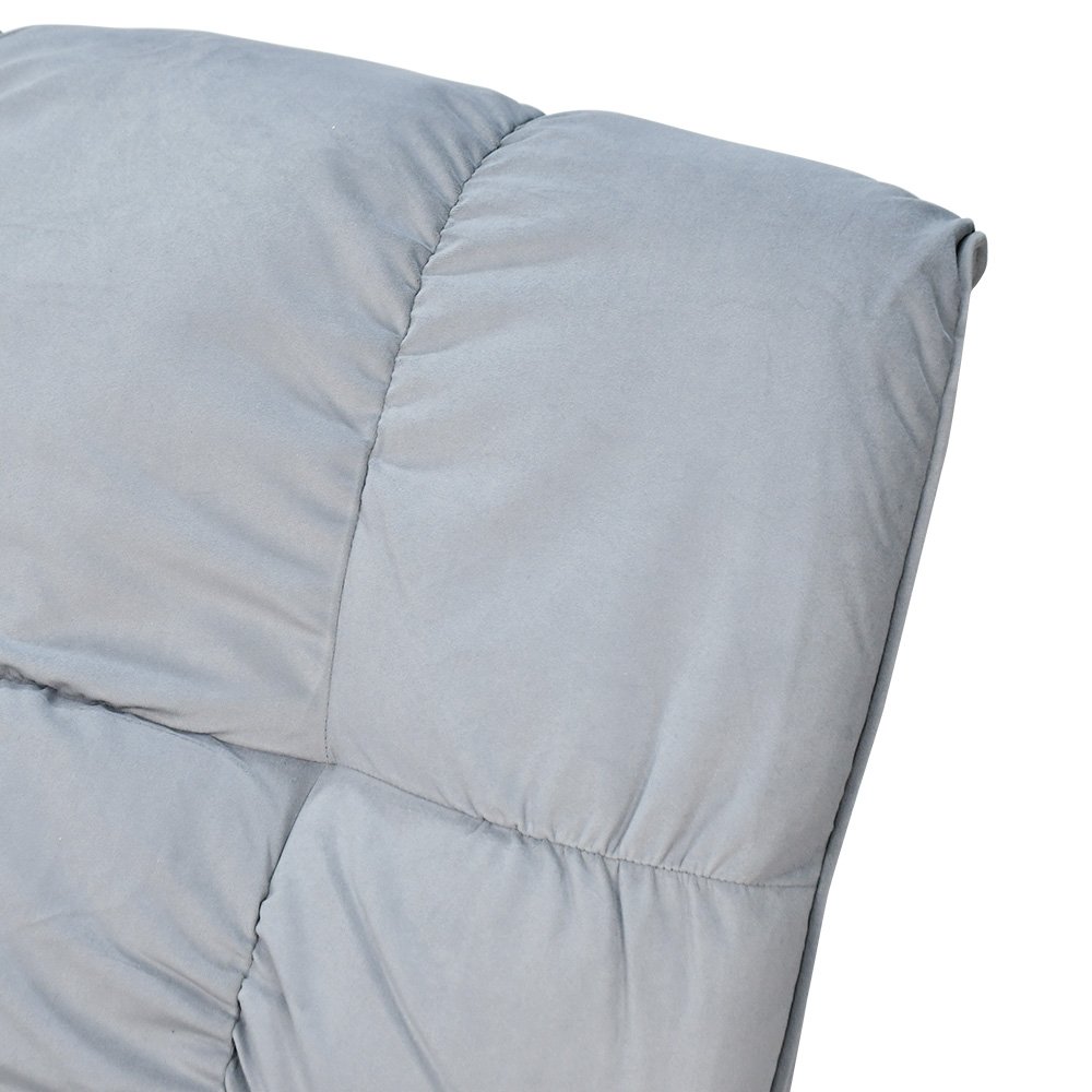 كرسي استرخاء فخم هزاز دوار بحامل جوال رمادي 