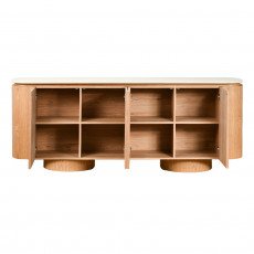 دولاب بوفيه صالة مودرن خشبي بسطح رخامي فاخر