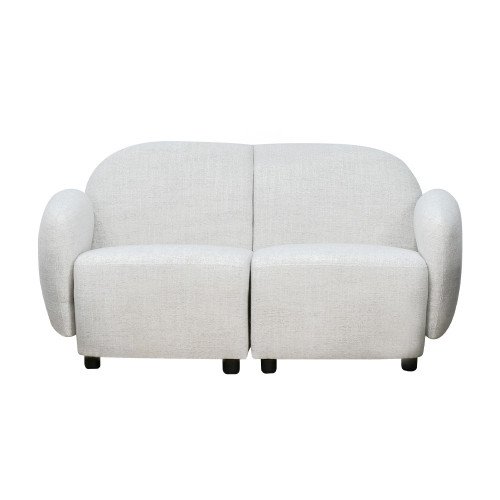 طقم كنب 2 مقعد فاخر مع كرسيين دوار وثابت أوف وايت