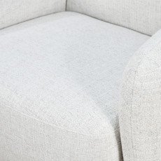 طقم كنب 2 مقعد فاخر مع كرسيين دوار وثابت أوف وايت