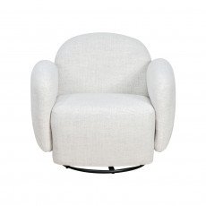 طقم كنب 2 مقعد فاخر مع كرسيين دوار وثابت أوف وايت