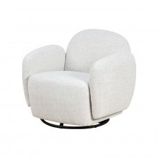 طقم كنب 2 مقعد فاخر مع كرسيين دوار وثابت أوف وايت