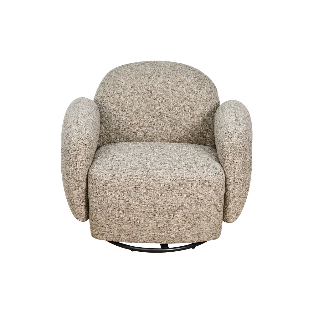 طقم كنب 2 مقعد فاخر مع كرسيين دوار وثابت كافيه