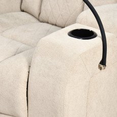 كرسي استرخاء هزاز دوار مع رف طاولة بيج كرسي استرخاء هزاز دوار مع رف طاولة بيج