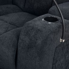 كرسي استرخاء هزاز دوار مع رف طاولة أسود كرسي استرخاء هزاز دوار مع رف طاولة أسود