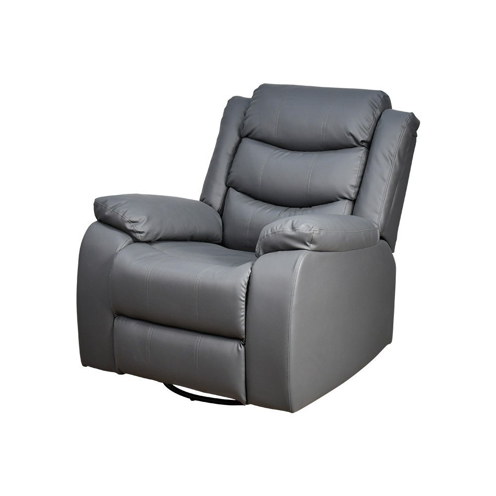 كرسي استرخاء فخم هزاز دوار بتصميم عصري جلد