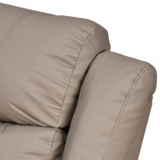 كرسي استرخاء فخم هزاز دوار بتصميم عصري جلد كافيه