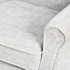 كرسي مفرد فخم قماش بهيكل خشبي مودرن رمادي