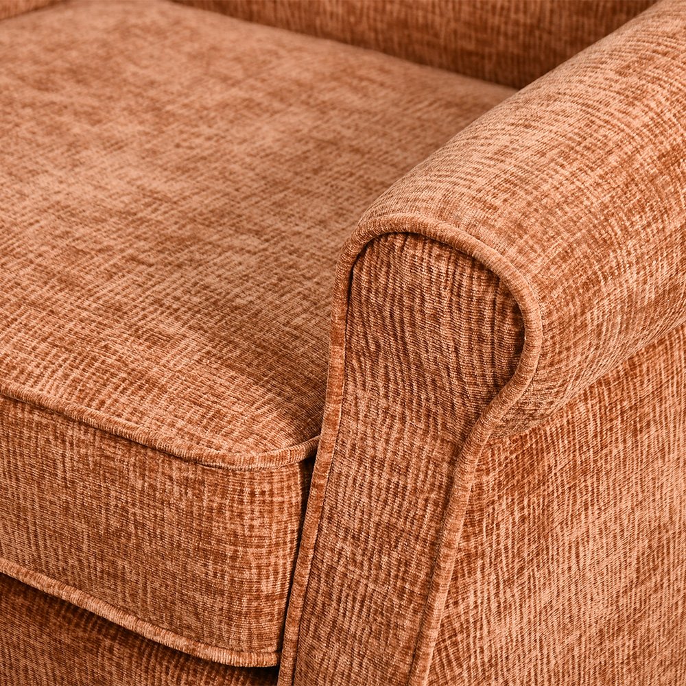 كرسي مفرد فخم قماش بهيكل خشبي مودرن هافان