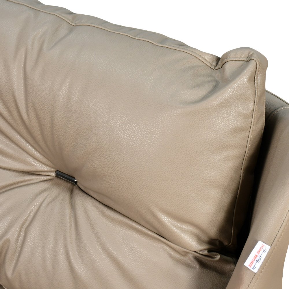 كرسي مفرد جلد بهيكل معدني تصميم عصري كافيه