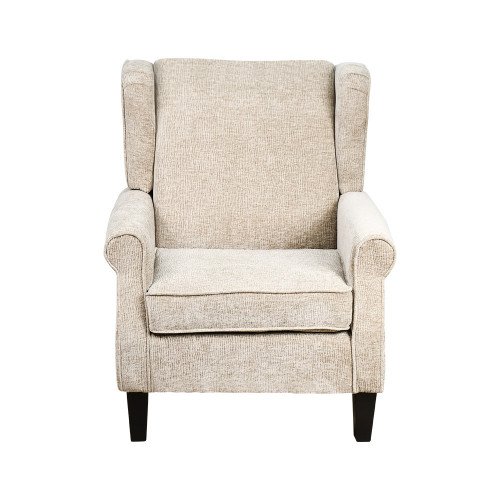 كرسي مفرد فخم قماش بهيكل خشبي مودرن كافيه