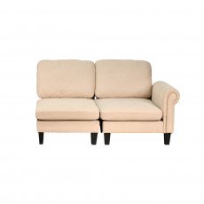 كنبة زاوية مودرن قماش تصميم عصري بيج