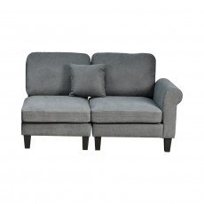 كنبة زاوية مودرن قماش تصميم عصري رمادي