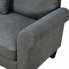 كنبة زاوية مودرن قماش تصميم عصري رمادي