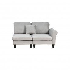 كنبة زاوية مودرن قماش تصميم عصري رمادي