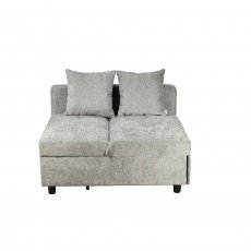 كنبة فاخرة قابلة للتعديل الي سرير مودرن مع تخزين رمادي