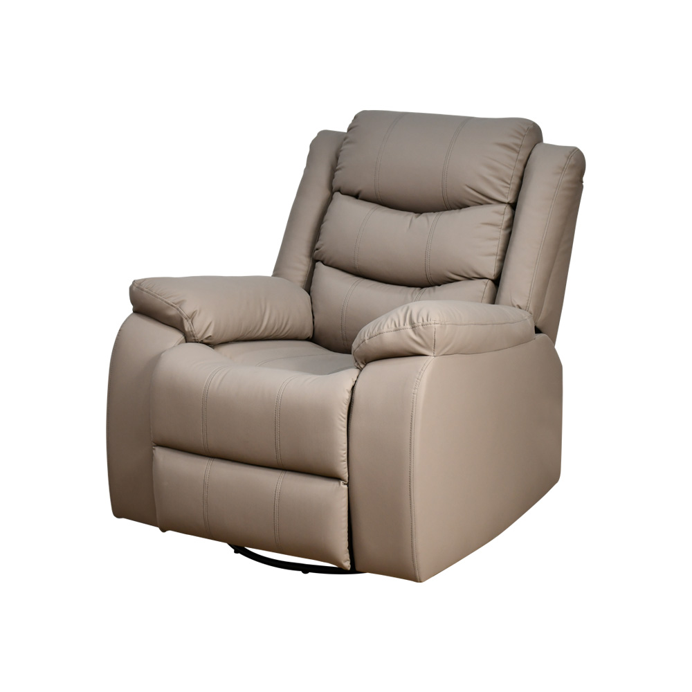 كرسي استرخاء فخم هزاز دوار بتصميم عصري جلد كافيه كرسي استرخاء فخم هزاز دوار بتصميم عصري جلد كافيه